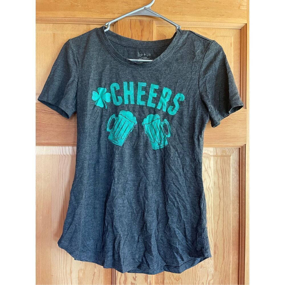 Zoe + Liv Cheers Graphic Tee St. Paddys Day